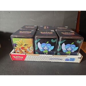 Pokemon TCG: Stack'em Tins 2025, Factory Sealed Lit Of 6 Wirh Store Display